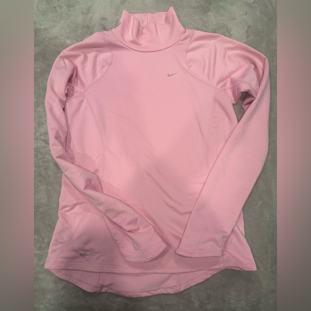 Nike Pro NikeFIT Women's Small Compression Shirt Long Sleeve Pink - EUC!